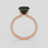 3.14 Ct. Green Sapphire Ring, 14K Rose Gold 3