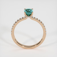 1.26 Ct. Greenish Blue Sapphire Ring, 14K Rose Gold 3