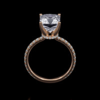 3.18 Ct. Gemstone Ring, 18K Rose Gold 3