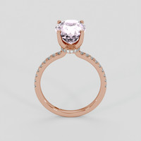 4.11 Ct. Pink Sapphire Ring, 18K Rose Gold 3