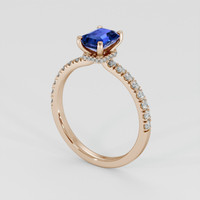 1.16 Ct. Blue Sapphire Ring, 18K Rose Gold 2