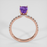 1.51 Ct. Purple Sapphire Ring, 18K Rose Gold 3