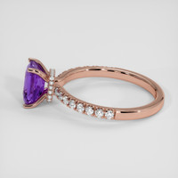 1.51 Ct. Purple Sapphire Ring, 18K Rose Gold 4