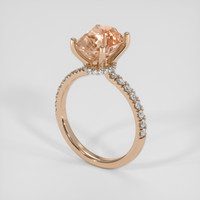 4.16 Ct. Padparadscha Sapphire Ring, 18K Rose Gold 2