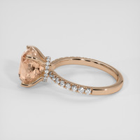 4.16 Ct. Padparadscha Sapphire Ring, 18K Rose Gold 4