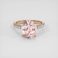 4.13 Ct. Padparadscha Sapphire Ring, 18K Rose Gold 1