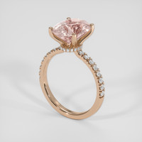 4.13 Ct. Padparadscha Sapphire Ring, 18K Rose Gold 2