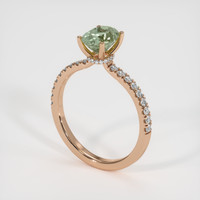 1.74 Ct. Green Sapphire Ring, 18K Rose Gold 2