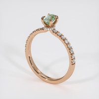 0.46 Ct. Green Sapphire Ring, 18K Rose Gold 2