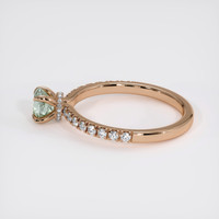0.46 Ct. Green Sapphire Ring, 18K Rose Gold 4