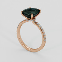 5.35 Ct. Green Sapphire Ring, 18K Rose Gold 2
