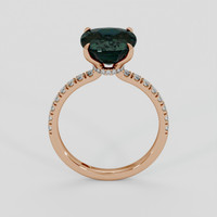 5.35 Ct. Green Sapphire Ring, 18K Rose Gold 3