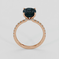 4.10 Ct. Green Sapphire Ring, 18K Rose Gold 3