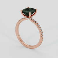 3.14 Ct. Green Sapphire Ring, 18K Rose Gold 2