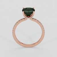 3.14 Ct. Green Sapphire Ring, 18K Rose Gold 3
