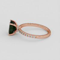 3.14 Ct. Green Sapphire Ring, 18K Rose Gold 4