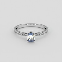 0.78 Ct. Bi Color Sapphire Ring, Silver 1