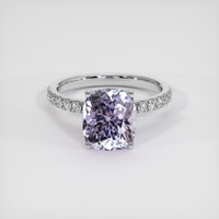 3.66 Ct. Violet Tanzanite Ring, 10K White Gold 1
