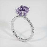 3.66 Ct. Violet Tanzanite Ring, 10K White Gold 2