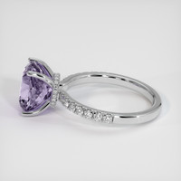 3.66 Ct. Violet Tanzanite Ring, 10K White Gold 4
