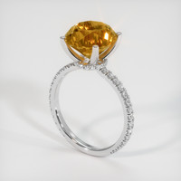 6.85 Ct. Yellowish Brown Zircon Ring, 10K White Gold 2