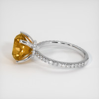6.85 Ct. Yellowish Brown Zircon Ring, 10K White Gold 4
