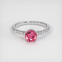 1.07 Ct. Padparadscha Sapphire Ring, 10K White Gold 1