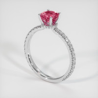1.07 Ct. Padparadscha Sapphire Ring, 10K White Gold 2