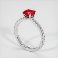 1.20 Ct. Pinkish Red Ruby Ring, 10K White Gold 2