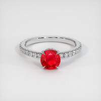 1.20 Ct. Pinkish Red Ruby Ring, 10K White Gold 1