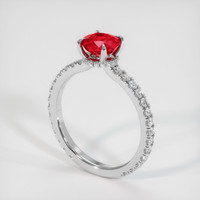 1.20 Ct. Pinkish Red Ruby Ring, 10K White Gold 2