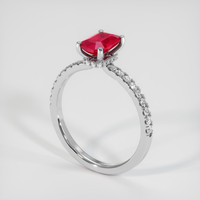 1.03 Ct. Ruby Ring, 10K White Gold 2