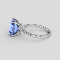 7.17 Ct. Blue Sapphire Ring, 10K White Gold 4