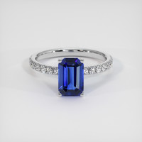 1.74 Ct. Blue Sapphire Ring, 10K White Gold 1