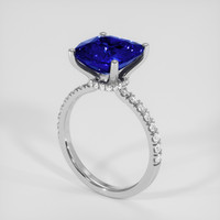 5.04 Ct. Blue Sapphire Ring, 10K White Gold 2
