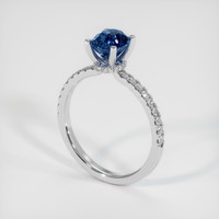 1.21 Ct. Greenish Blue Sapphire Ring, 10K White Gold 2