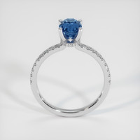 1.21 Ct. Greenish Blue Sapphire Ring, 10K White Gold 3