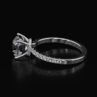 2.75 Ct. White Sapphire Ring, 10K White Gold 4