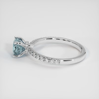 1.18 Ct. Greyish Blue Sapphire Ring, 10K White Gold 4