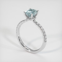 1.06 Ct. Greyish Blue Sapphire Ring, 10K White Gold 2