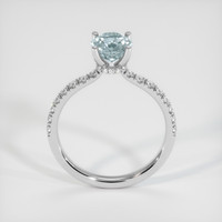 1.06 Ct. Greyish Blue Sapphire Ring, 10K White Gold 3
