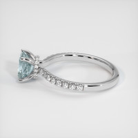 1.06 Ct. Greyish Blue Sapphire Ring, 10K White Gold 4
