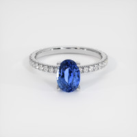 1.99 Ct. Sapphire Ring, 14K White Gold 1
