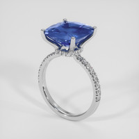 6.20 Ct. Blue Sapphire Ring, 14K White Gold 2