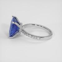 6.20 Ct. Blue Sapphire Ring, 14K White Gold 4