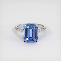 9.97 Ct. Sapphire Ring, 14K White Gold 1