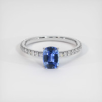 1.15 Ct. Sapphire Ring, 14K White Gold 1