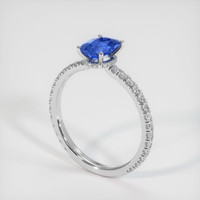 1.15 Ct. Sapphire Ring, 14K White Gold 2