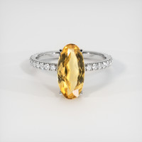 2.92 Ct. Gemstone Ring, 14K White Gold 1
