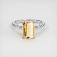 2.94 Ct. Gemstone Ring, 14K White Gold 1